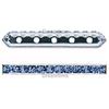 SWAROVSKI 77725 Rondelle Spacer Bars 4 Hole Dark Indigo/Silver